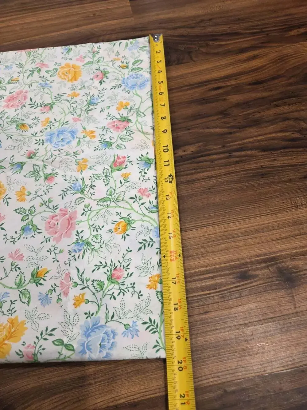 Vtg Shabby Chic Floral Flat Sheet & Pillowcase Set Cottagecore English Rose